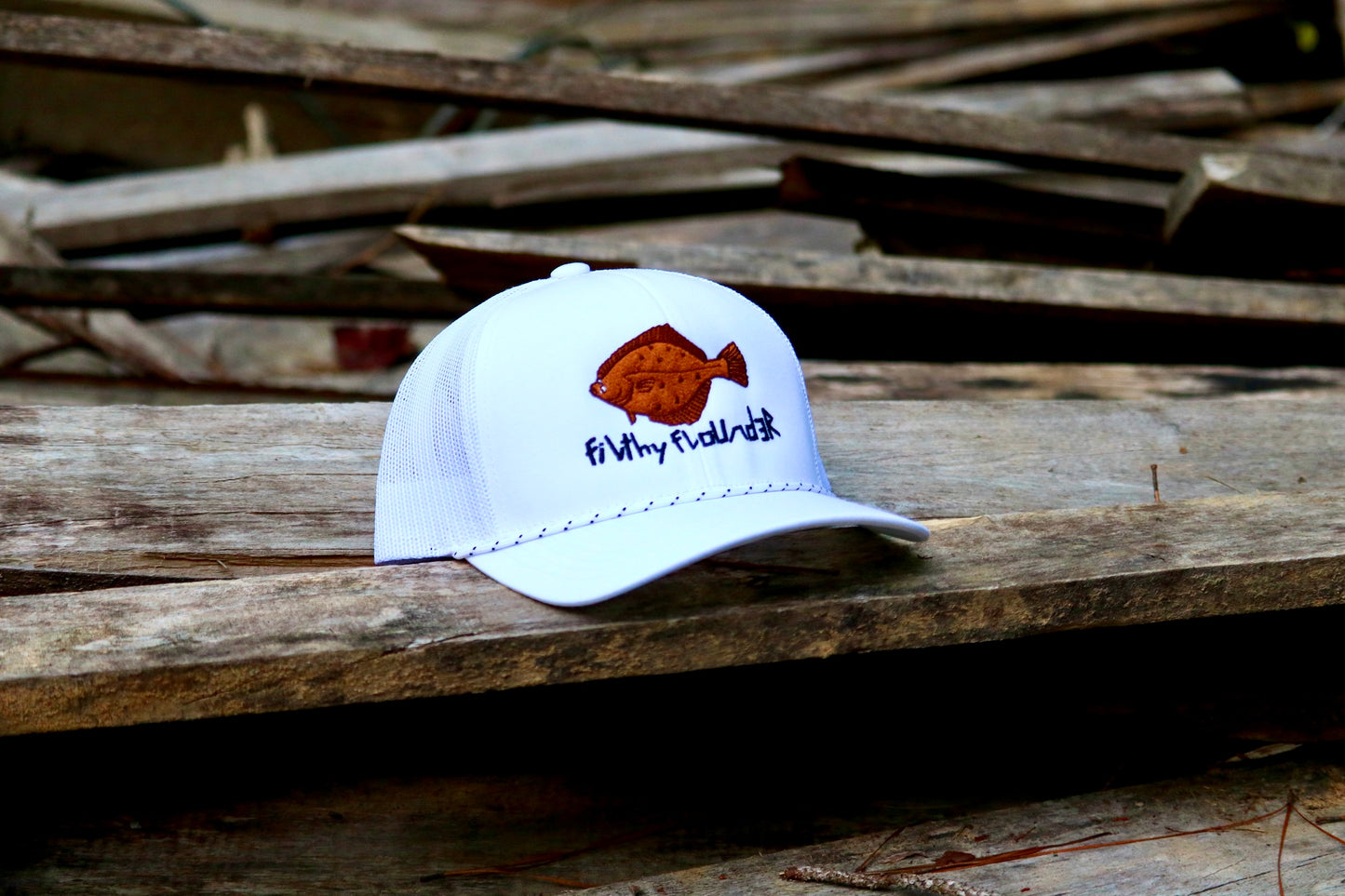 White Rope Flounder Hat