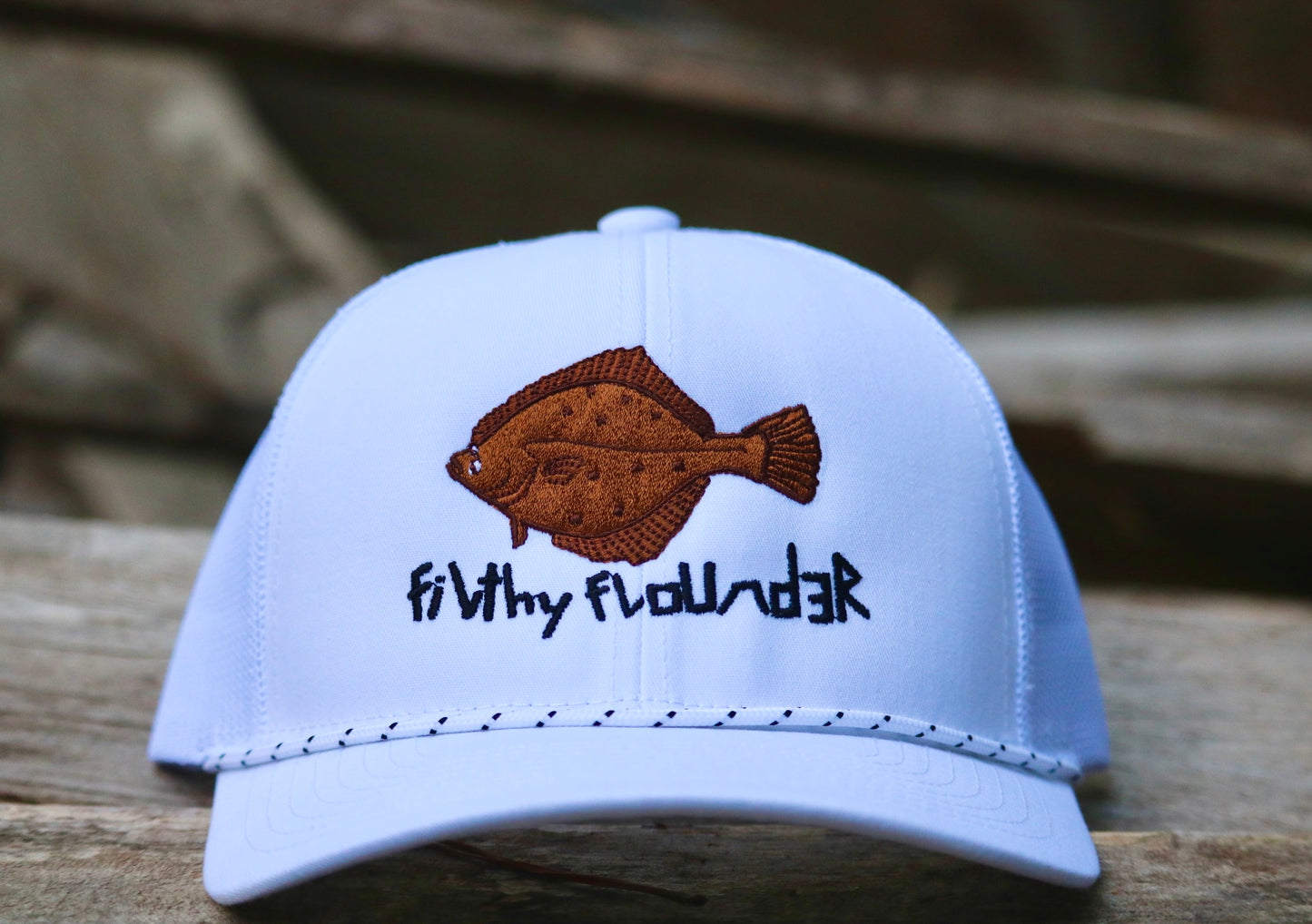 White Rope Flounder Hat