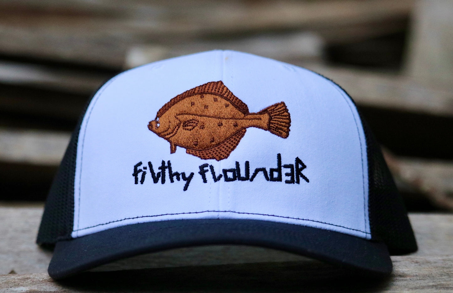 Black and White Flounder Hat